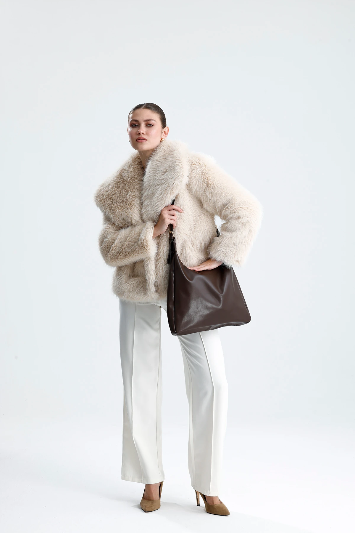 Luvin Salaş Kadın Omuz, Kol ve El Çantası - Kahverengi