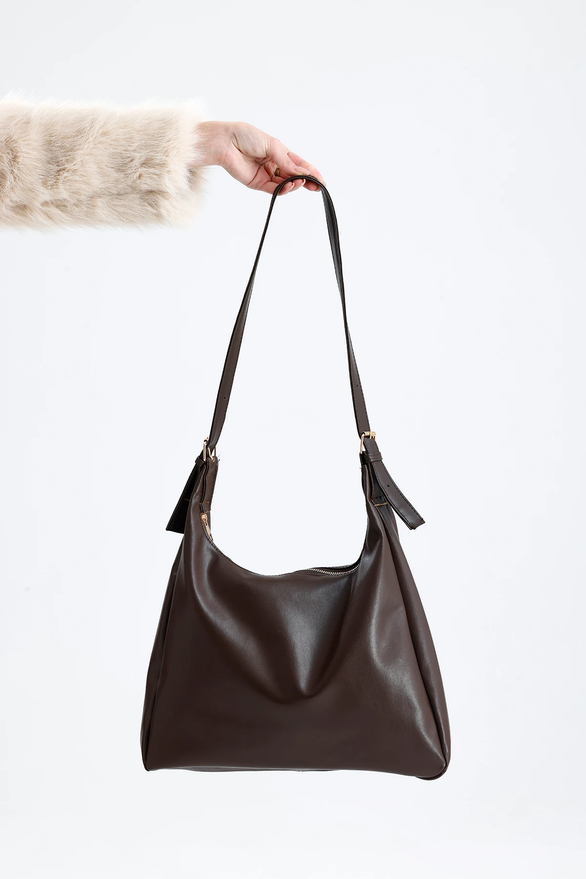 Luvin Salaş Kadın Omuz, Kol ve El Çantası - Kahverengi