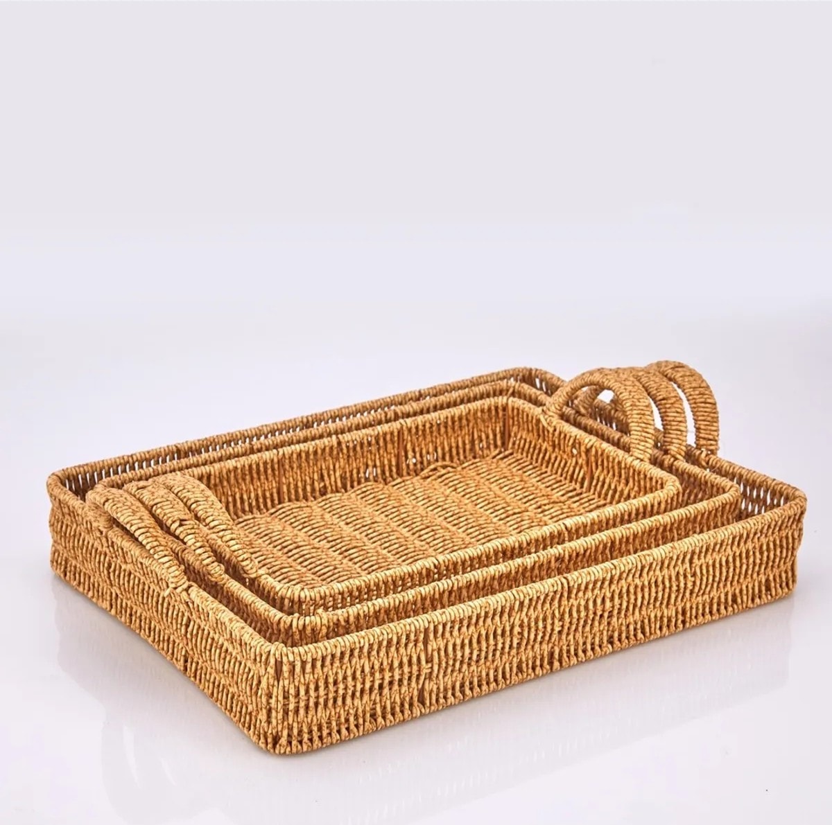 3'LÜ RATTAN TEPSİ DİKDÖRTGEN