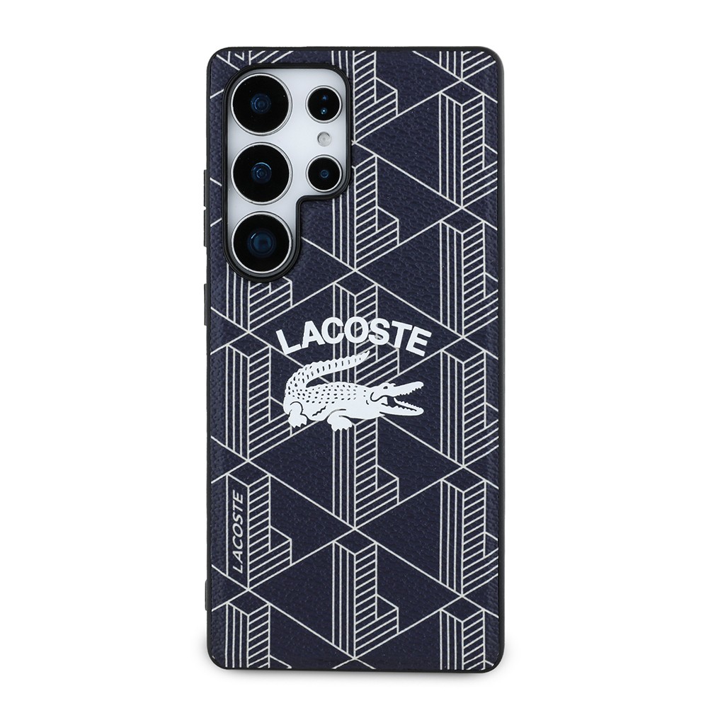 Galaxy S25 Ultra Kılıf Lacoste Orjinal Lisanslı Magsafe Şarj Özellikli Mono Vintage Logo Kapak