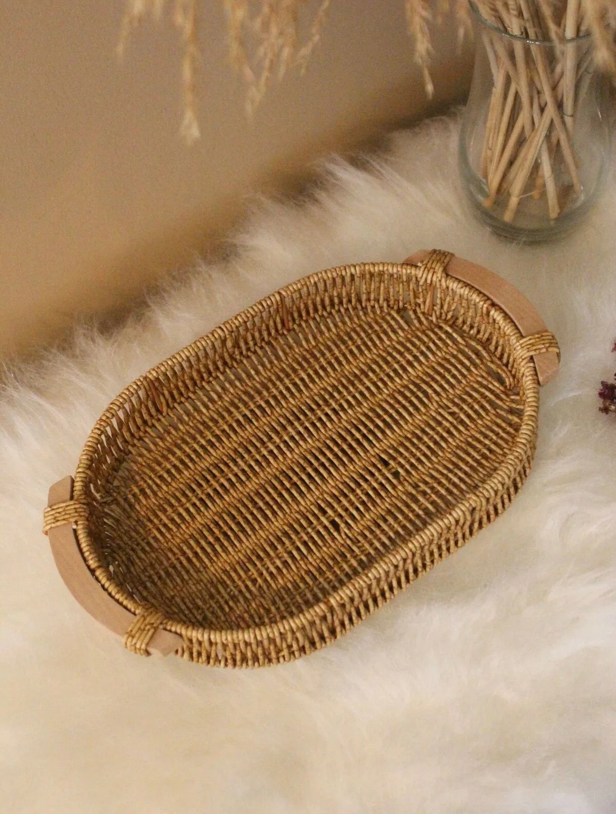 TEKLİ RATTAN TEPSİ OVAL
