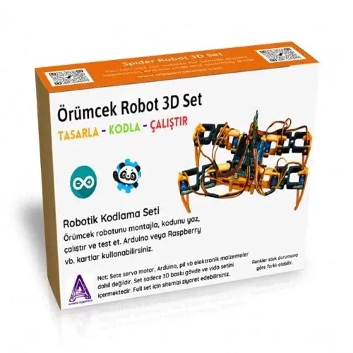 3D PLA Baskı Örümcek Robot Gövdesi (Elektroniksiz) Demonte