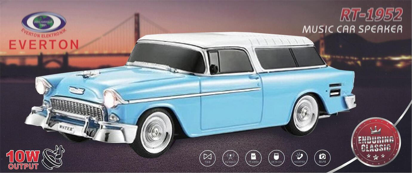 EVERTON RT-1952 Mavi Arabalı Radyo 
