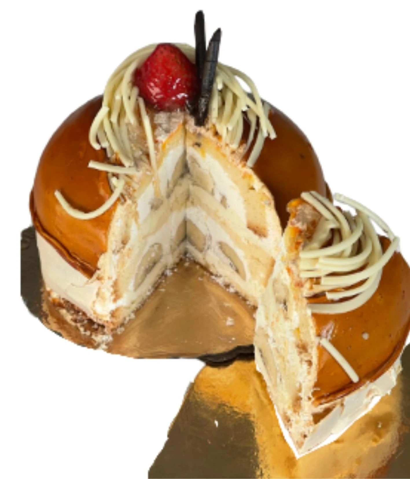 Karamel Muz- Çilekli Pasta 4-6 Kişilik