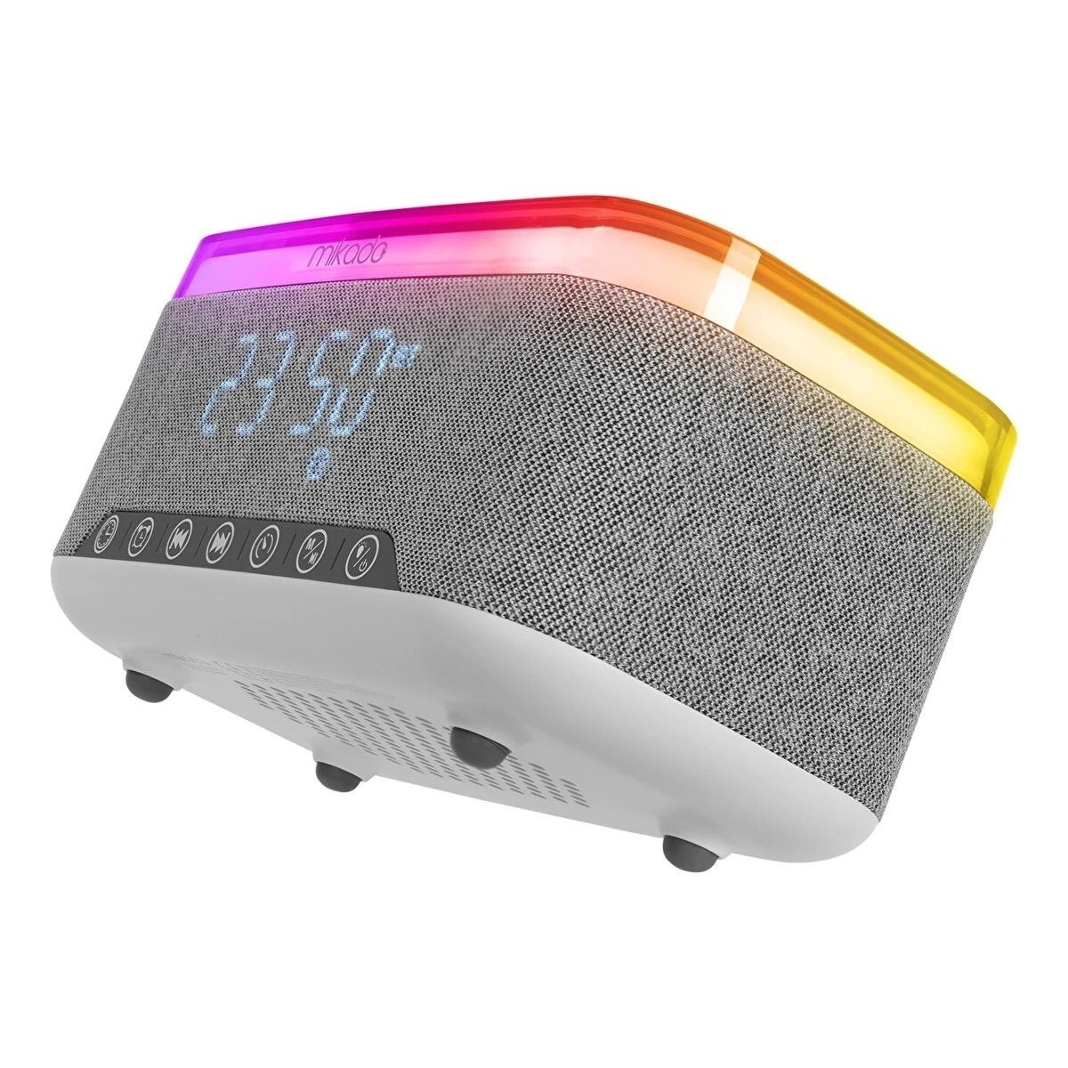 Mikado MD-W8 Bluetooth 1200 mAh Kablosuz Şarj Alarmlı Saat ve RGB Gece Lambası Özellikli Hoparlör