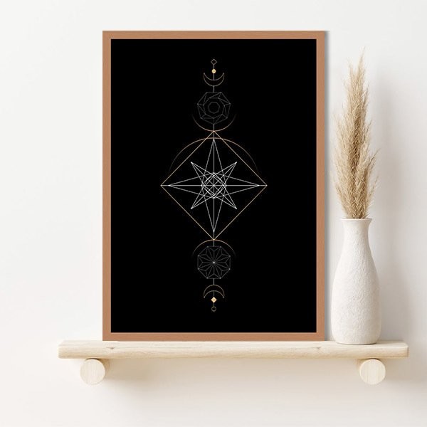 Gökyüzü Detaylı Geometrik Desenler 2 Çerçeve ve Poster - IL1112