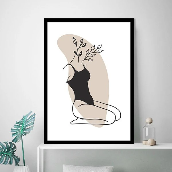 Çiçek ve Kadın 2 Çerçeve ve Poster - MD1034