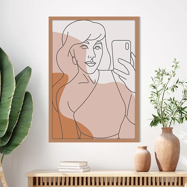 Fotoğraf Çeken Kadın Figür 1 Çerçeve ve Poster - MD1027