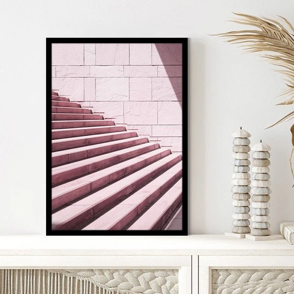 Pembe Merdivenler 2 Çerçeve ve Poster -  M1082