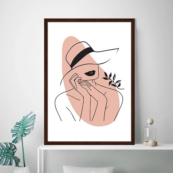 Çiçek ve Kadın 1 Çerçeve ve Poster - MD1033