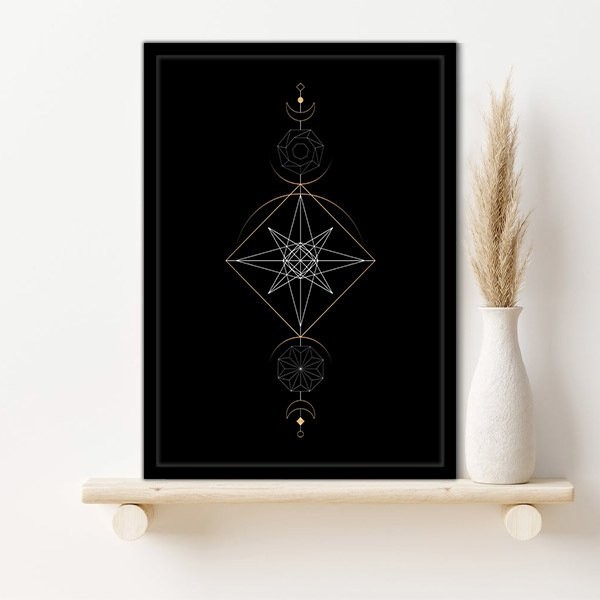Gökyüzü Detaylı Geometrik Desenler 2 Çerçeve ve Poster - IL1112