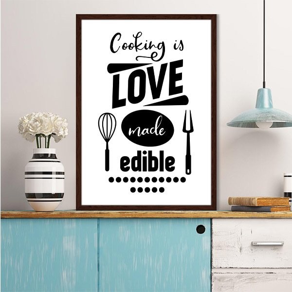 Cooking Is Love Made Edible 1 Çerçeve ve Poster - MT1085