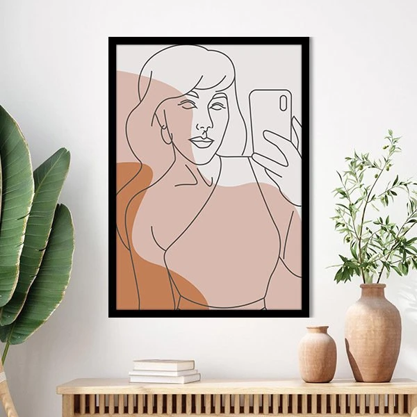 Fotoğraf Çeken Kadın Figür 1 Çerçeve ve Poster - MD1027