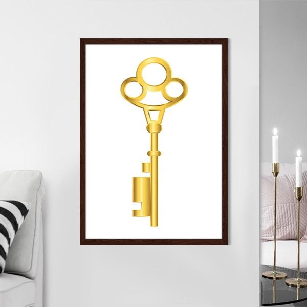 Gold Anahtar 1 Çerçeve ve Poster - MD1053