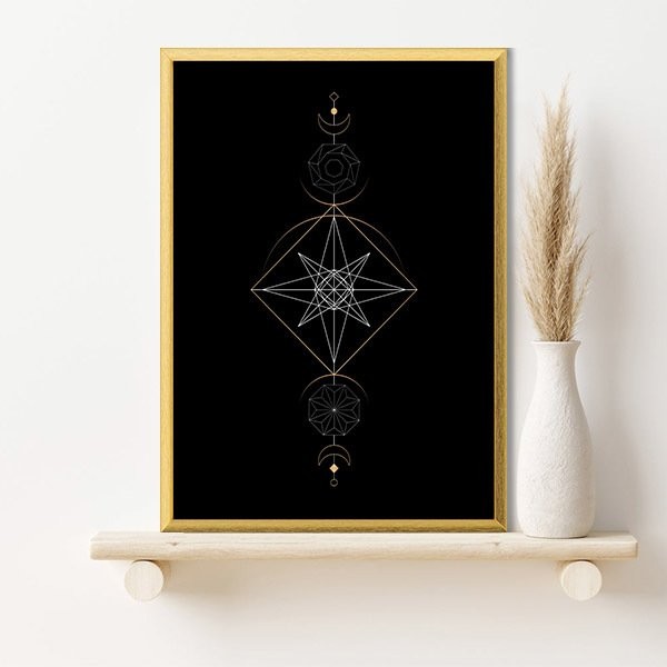 Gökyüzü Detaylı Geometrik Desenler 2 Çerçeve ve Poster - IL1112