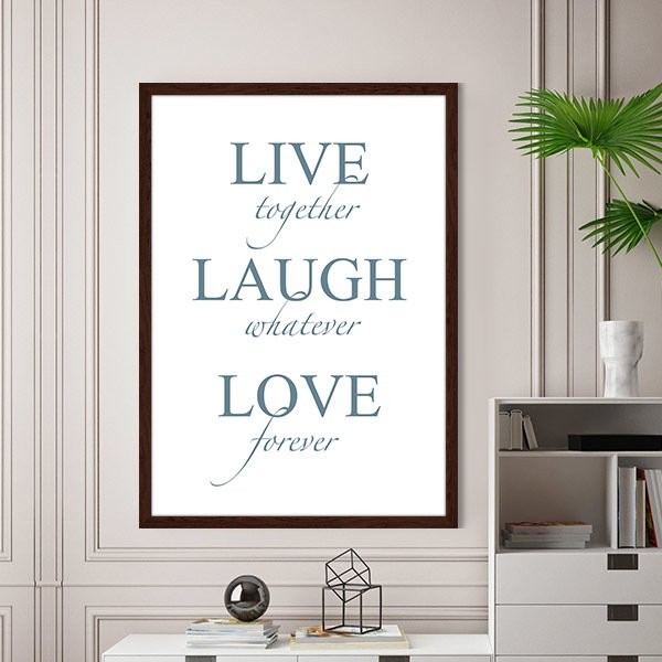 Live & Laugh & Love 1 Çerçeve ve Poster - TP1007