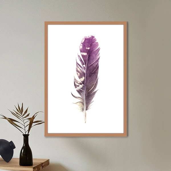 Pembe Kuş Tüyü 14 Çerçeve ve Poster - IL1119