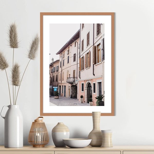 Krem Renkli Binalar 1 Çerçeve ve Poster -  M1027