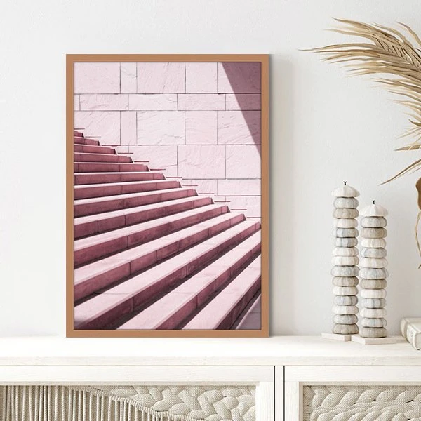 Pembe Merdivenler 2 Çerçeve ve Poster -  M1082