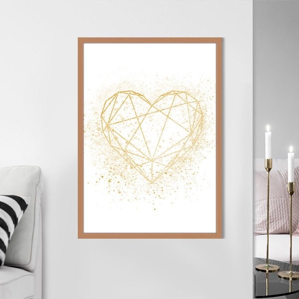 Gold Kalp 1 Çerçeve ve Poster - MD1058