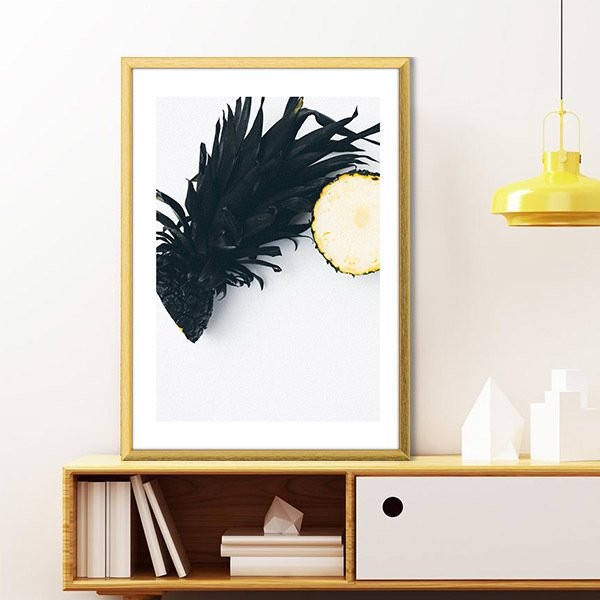 Siyah Ananas 3 Çerçeve ve Poster - MT1109