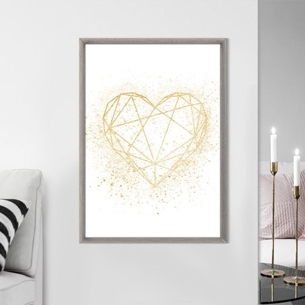 Gold Kalp 1 Çerçeve ve Poster - MD1058