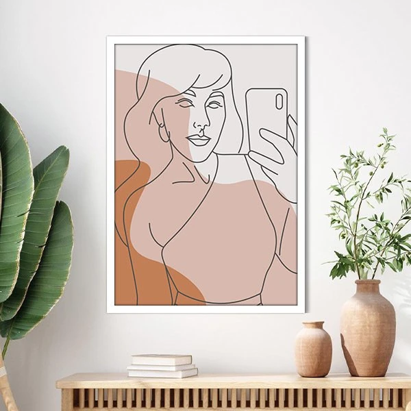 Fotoğraf Çeken Kadın Figür 1 Çerçeve ve Poster - MD1027