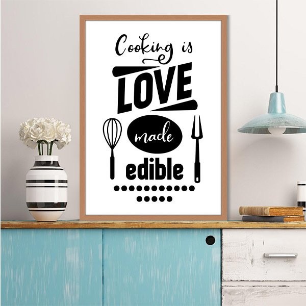 Cooking Is Love Made Edible 1 Çerçeve ve Poster - MT1085