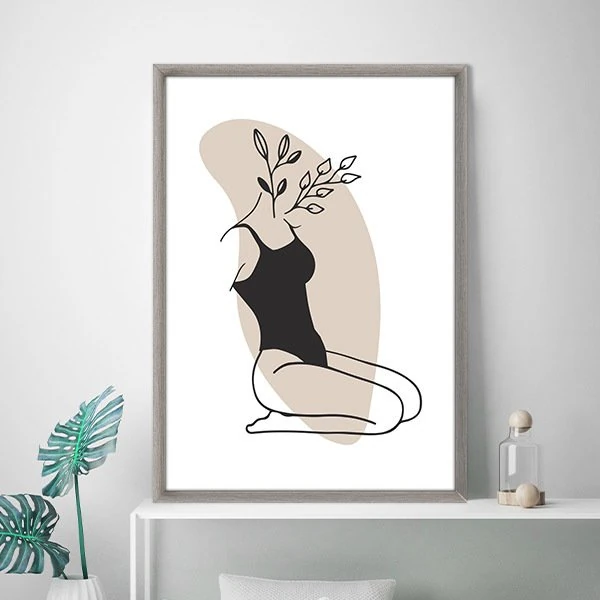 Çiçek ve Kadın 2 Çerçeve ve Poster - MD1034