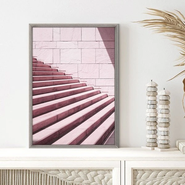 Pembe Merdivenler 2 Çerçeve ve Poster -  M1082