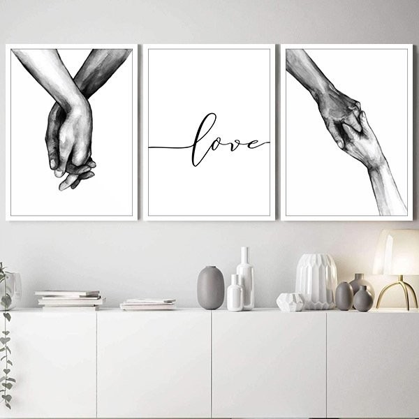 Eller & Love 2 Üçlü Çerçeve ve Poster Seti - SB1024