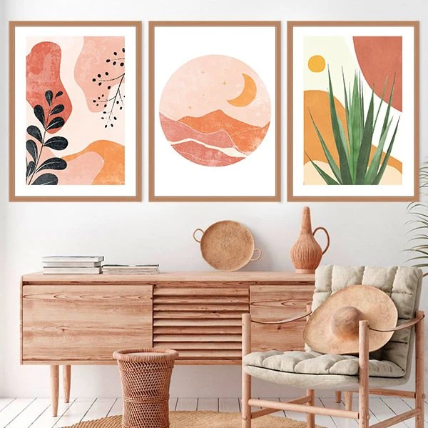 Bitkiler Üçlü Çerçeve ve Poster Seti - IL1003