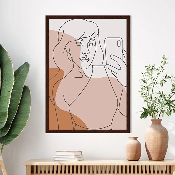 Fotoğraf Çeken Kadın Figür 1 Çerçeve ve Poster - MD1027