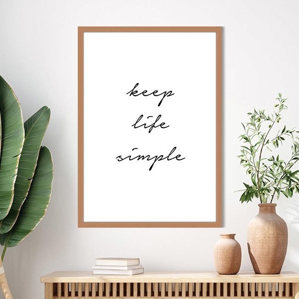 Keep - Life - Simple Çerçeve ve Poster - TP1011