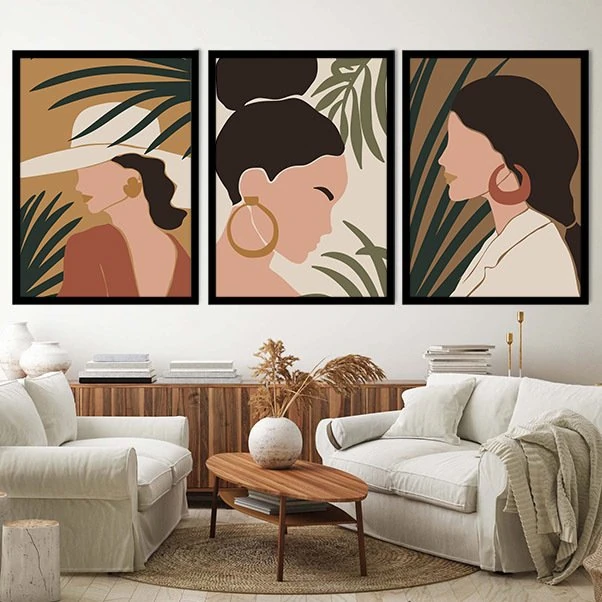 Bitkiler Ve Kadınlar 2 Üçlü Çerçeve ve Poster Seti - IL1007