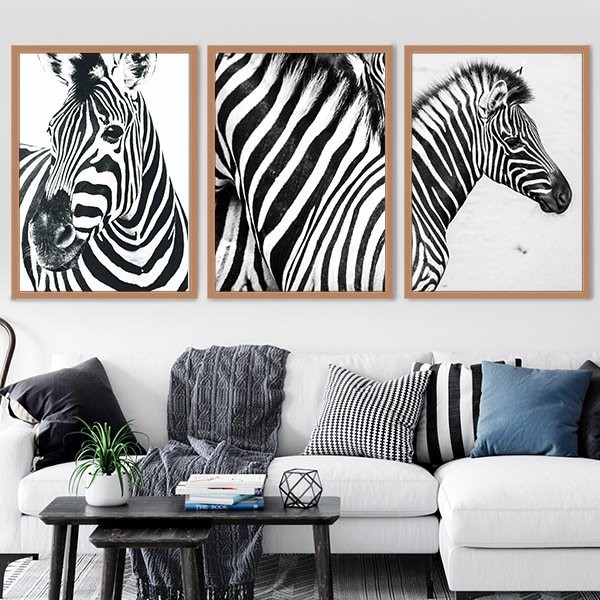 Zebra 1 Üçlü Çerçeve ve Poster Seti - H1001