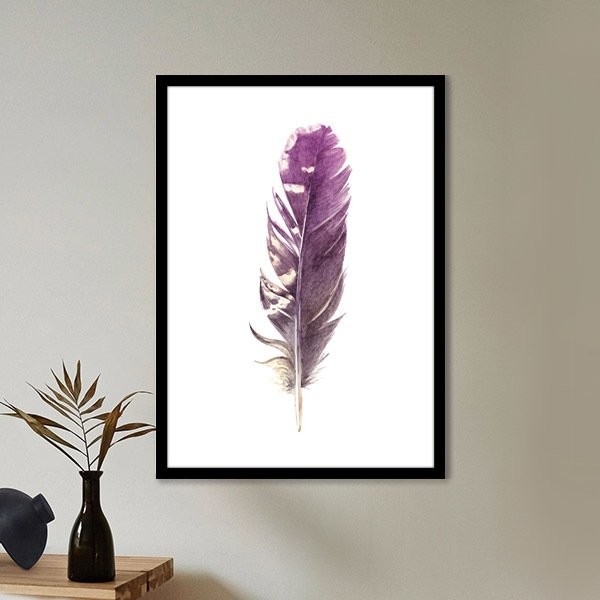 Pembe Kuş Tüyü 14 Çerçeve ve Poster - IL1119