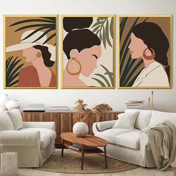 Bitkiler Ve Kadınlar 2 Üçlü Çerçeve ve Poster Seti - IL1007