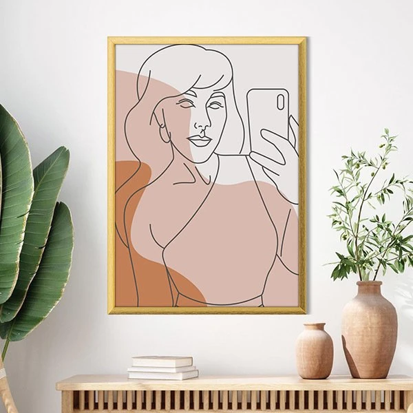 Fotoğraf Çeken Kadın Figür 1 Çerçeve ve Poster - MD1027