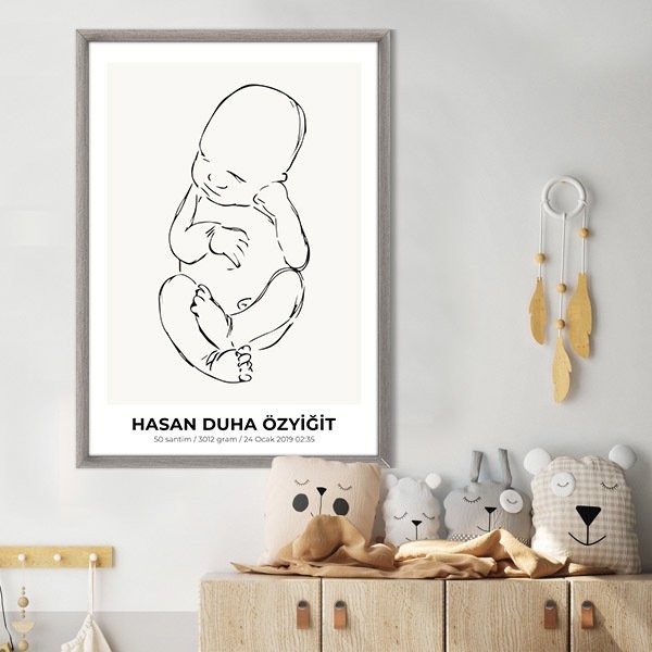 Bebek Çizim 1 Çerçeve ve Poster - HA1114