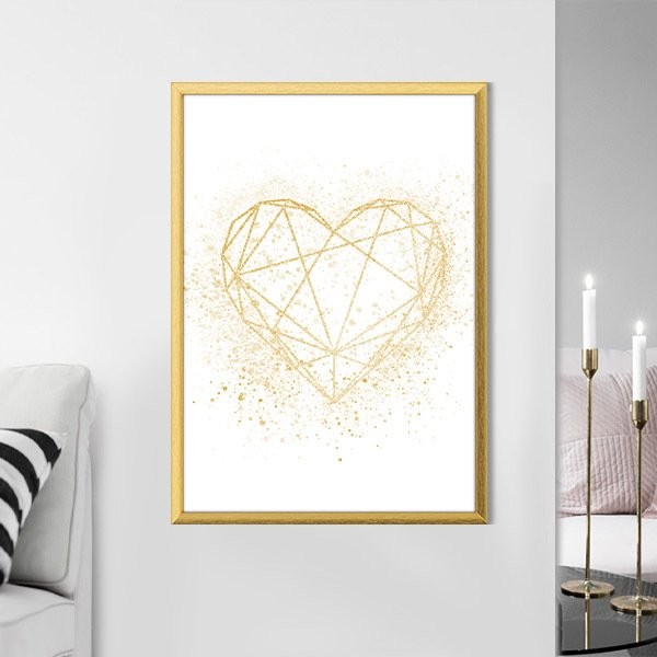 Gold Kalp 1 Çerçeve ve Poster - MD1058