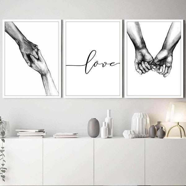 Eller & Love 3 Üçlü Çerçeve ve Poster Seti - SB1025