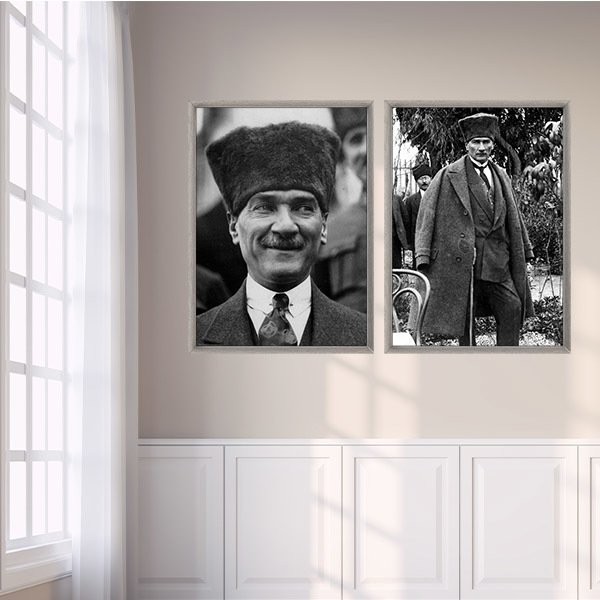 Atatürk 1 İkili Çerçeve ve Poster Seti - ATA1001