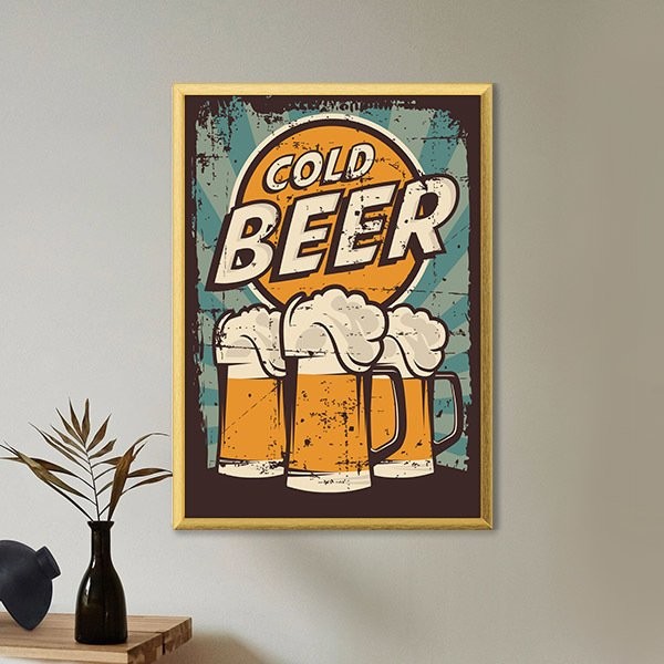 Cold Beer Çerçeve ve Poster - TP1054