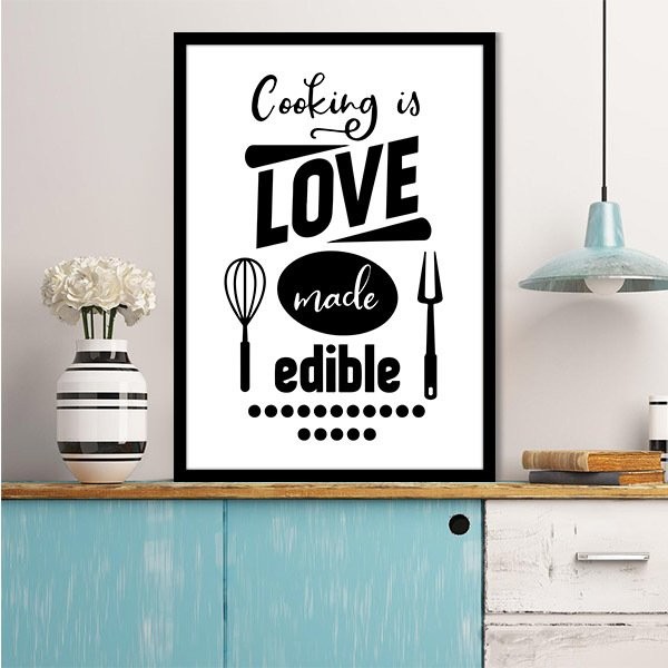 Cooking Is Love Made Edible 1 Çerçeve ve Poster - MT1085