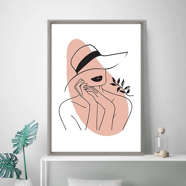 Çiçek ve Kadın 1 Çerçeve ve Poster - MD1033