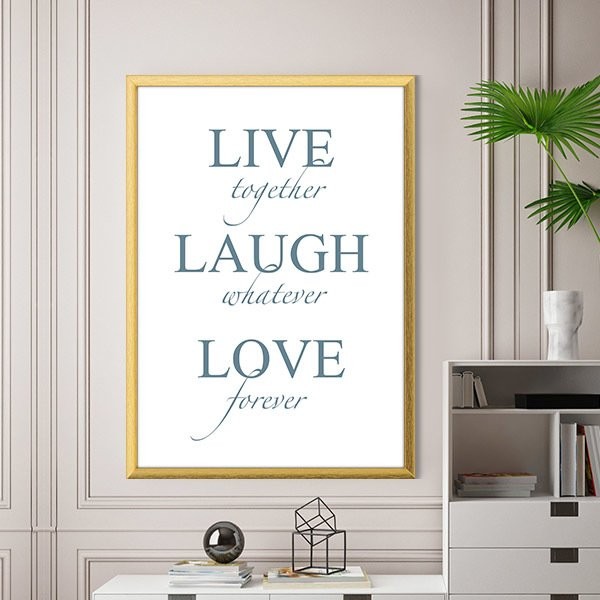 Live & Laugh & Love 1 Çerçeve ve Poster - TP1007