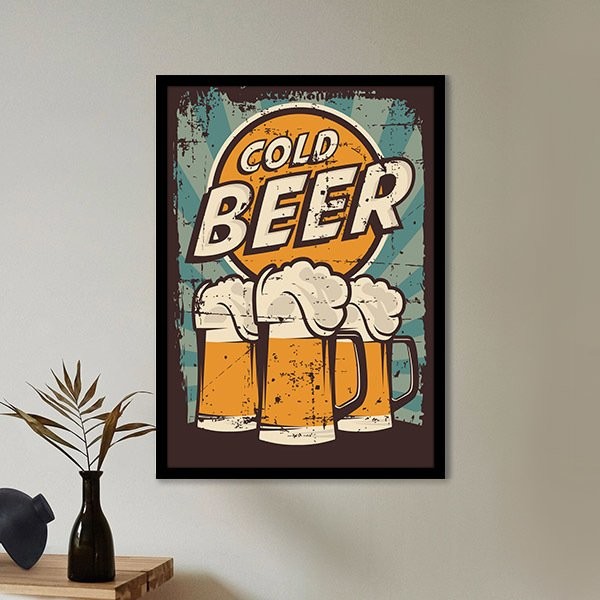 Cold Beer Çerçeve ve Poster - TP1054