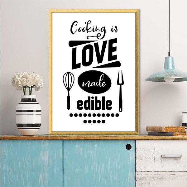 Cooking Is Love Made Edible 1 Çerçeve ve Poster - MT1085