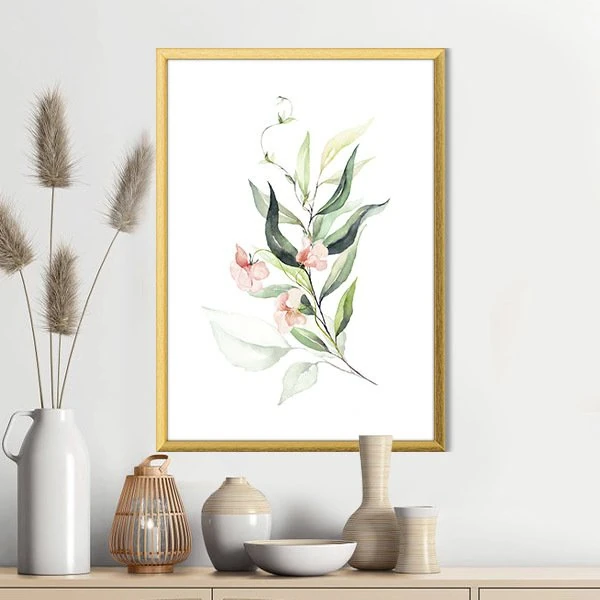 Yeşil Bitkiler ve Çiçekler 2 Çerçeve ve Poster - YB1092